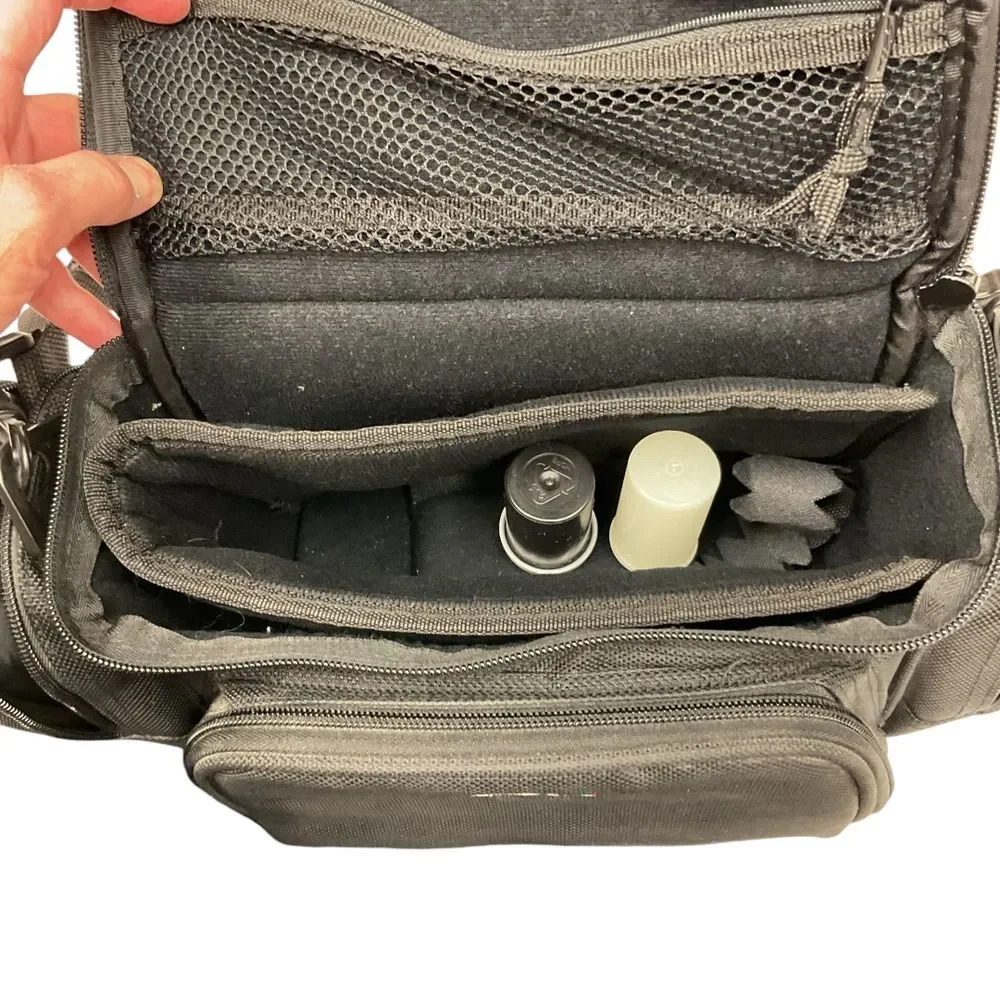 CM2 Professional Camera Bag with Multiple Compartments Shoulder‎ Strap Black